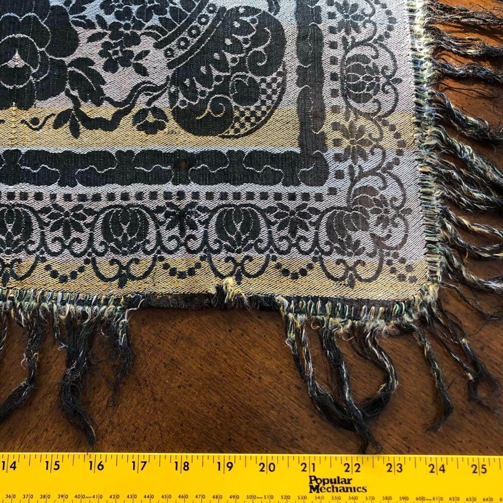 Vintage reversible lamp table scarf - Picture 10 of 10